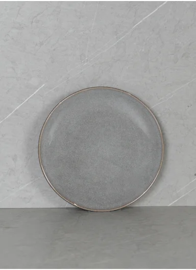 30 pieces Stoneware Dinnerware Set, Dishwasher &amp; Microwave Safe Durable Everyday Dining Set - Grey