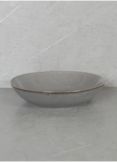 30 pieces Stoneware Dinnerware Set, Dishwasher &amp; Microwave Safe Durable Everyday Dining Set - Grey