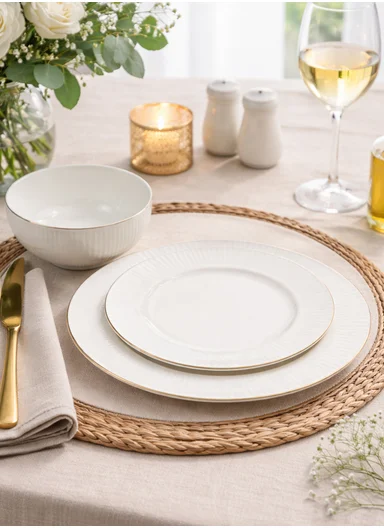 18 pieces Stoneware Dinnerware Set, Dishwasher &amp; Microwave Safe Durable Everyday Dining Set 