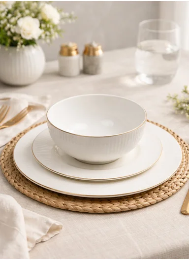 18 pieces Stoneware Dinnerware Set, Dishwasher &amp; Microwave Safe Durable Everyday Dining Set 