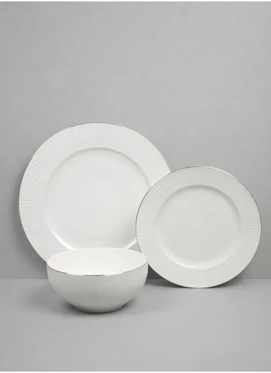 18 pieces Stoneware Dinnerware Set, Dishwasher &amp; Microwave Safe Durable Everyday Dining Set 
