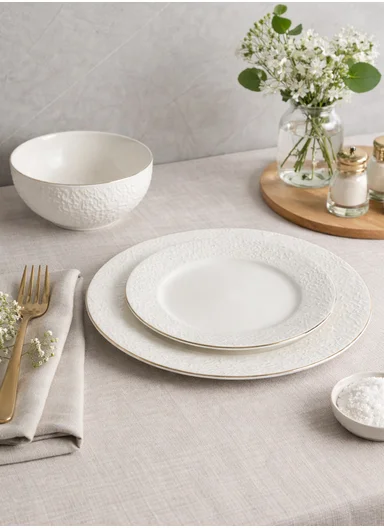 18 pieces Stoneware Dinnerware Set, Dishwasher &amp; Microwave Safe Durable Everyday Dining Set