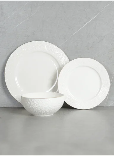 18 pieces Stoneware Dinnerware Set, Dishwasher &amp; Microwave Safe Durable Everyday Dining Set