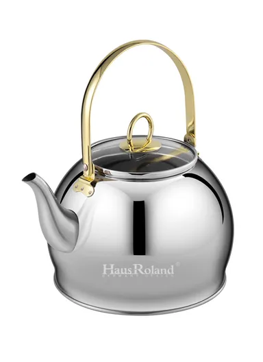 1.0L Stainless Steel Kettle with Golden Handle HR710-6