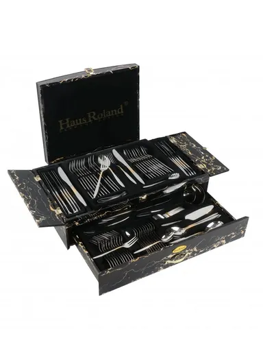 86 Pieces Stainless Steel Flatware Set With Knives, Forks, Spoons &amp; Teaspoons HR033-7