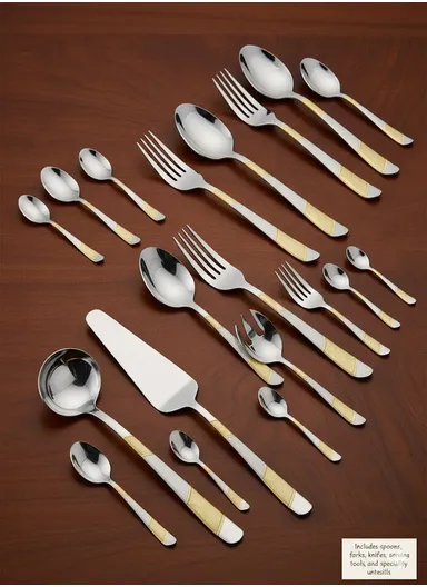 86-Piece 18/10 Stainless Steel Cutlery Set With 2-Layer Luxury Storage Drawer – HR036-8