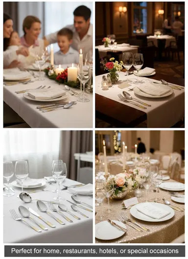 86-Piece 18/10 Stainless Steel Cutlery Set With 2-Layer Luxury Storage Drawer – HR036-8