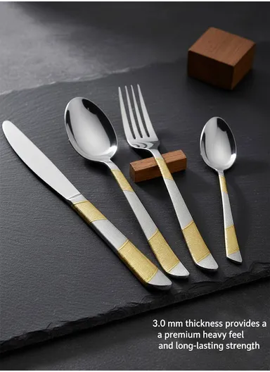 86-Piece 18/10 Stainless Steel Cutlery Set With 2-Layer Luxury Storage Drawer – HR036-8