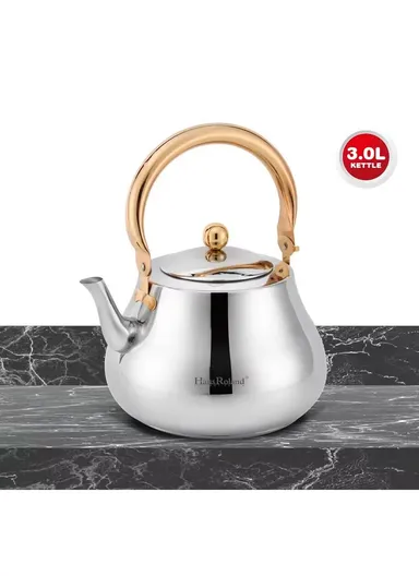 3.0 Liter Stainless Steel Kettle with Wooden Handle HR7114-2