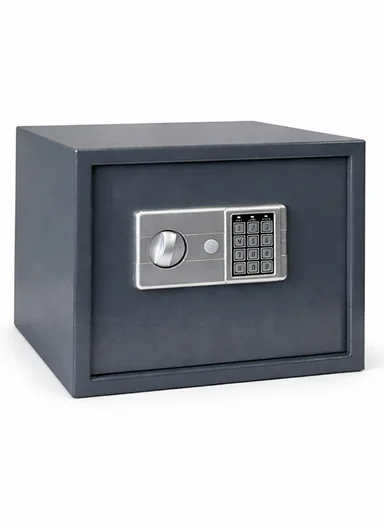 12Kg (W38 x D30 x H30)cm Solid Steel Electronic Digital Security Safe Box for Home &amp; Business With 2 Locks T-30ED - Grey