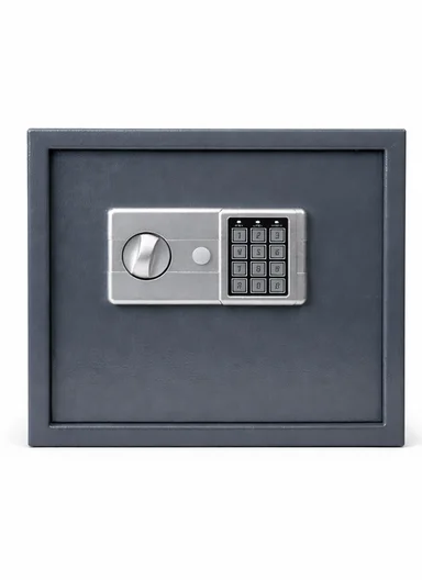 12Kg (W38 x D30 x H30)cm Solid Steel Electronic Digital Security Safe Box for Home &amp; Business With 2 Locks T-30ED - Grey