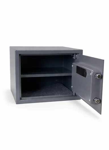 12Kg (W38 x D30 x H30)cm Solid Steel Electronic Digital Security Safe Box for Home &amp; Business With 2 Locks T-30ED - Grey