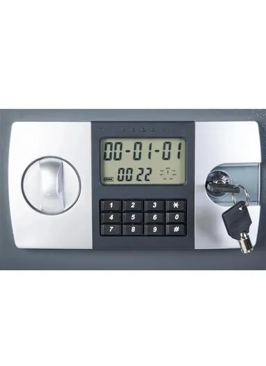 7Kg Double Locking Steel Bolts Electronic Digital Safe Box With Override Key (W30 x D20 x H20)cm T-20 - Grey