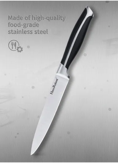 5" Stainless Steel Utility Knife with Ergonomic Handle HR639-2