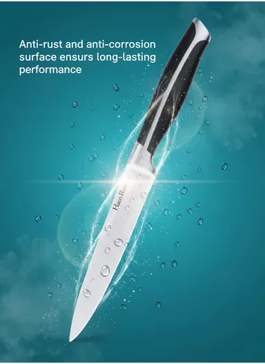 5" Stainless Steel Utility Knife with Ergonomic Handle HR639-2