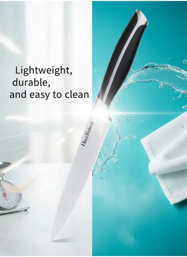 5" Stainless Steel Utility Knife with Ergonomic Handle HR639-2