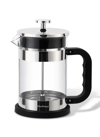800ML Stainless Steel &amp; Glass Press Coffee Maker (D11 × H16)cm