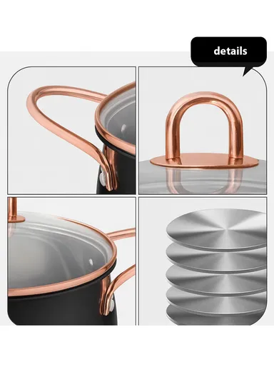 18/20/24CM 6PC Casserole Cookware Set HR109-2 