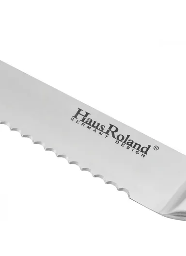 8-Pieces Stainless Steel Kitchen Knife Set with Wooden Block &amp; Scissors (W9 × D17 × H21 cm) - Silver