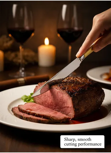 24-Pieces 18/10 Stainless Steel Flatware Set with Gold &amp; Silver Pattern HR036-2