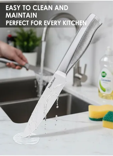 5" Stainless Steel Utility Knife with Ergonomic Handle HR641-2