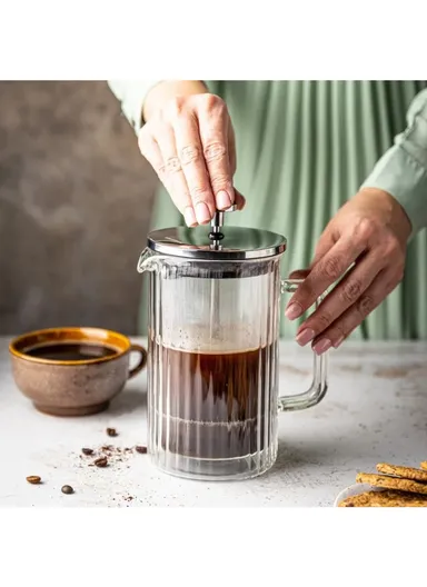 1000ML Double-Wall Glass French Press Coffee Maker (D11 x H20)cm