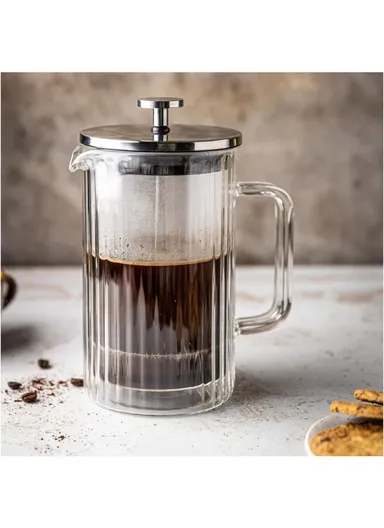 1000ML Double-Wall Glass French Press Coffee Maker (D11 x H20)cm