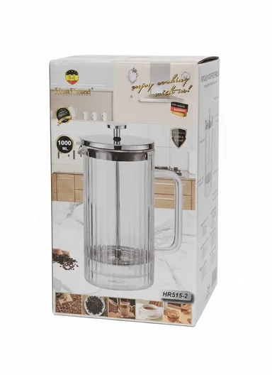 1000ML Double-Wall Glass French Press Coffee Maker (D11 x H20)cm