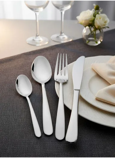 24-Pieces Stainless Steel Dining Cutlery Set With Knives, Forks, Spoons &amp; Teaspoons HR045-2