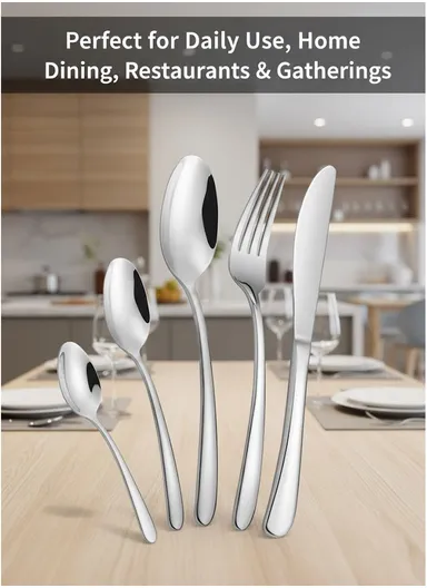 24-Piece 18/10 Stainless Steel Flatware Set HR044-2