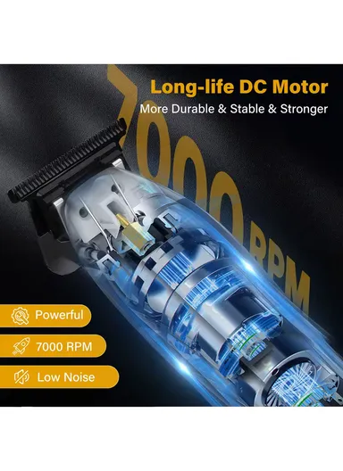 Men's Professional Hair Trimmer with Ceramic MIM Blades, 9000 RPM Motor &amp; 240 Min Cordless Runtime V-299