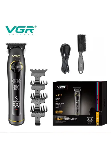 Men's Professional Hair Trimmer with Ceramic MIM Blades, 9000 RPM Motor &amp; 240 Min Cordless Runtime V-299