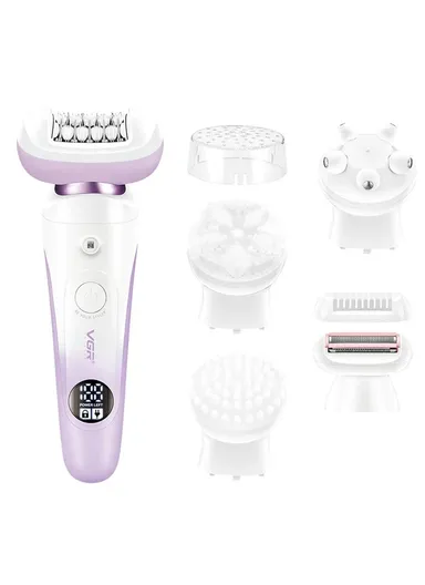 5-in-1 Professional Lady Epilator Set with 27 Tweezers, LED Display, IPX7 Water Resistance &amp; USB Charging V-750