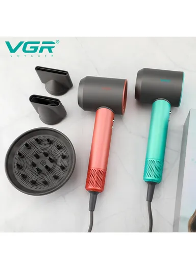 1400W Professional Hair Dryer with 11000 RPM BLDC Motor, Ionic Function &amp; 2.5m Cord V-440 - Coral