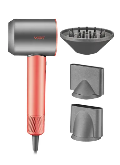 1400W Professional Hair Dryer with 11000 RPM BLDC Motor, Ionic Function &amp; 2.5m Cord V-440 - Coral