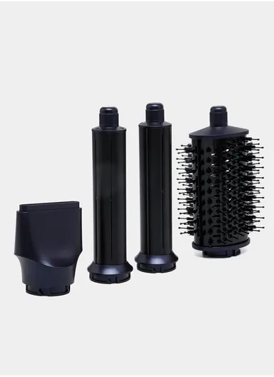 4 Pcs 1400W Salon-Grade Hot Air Brush with 12 Custom Modes &amp; 90° Foldable Handle V-474 - Turquoise