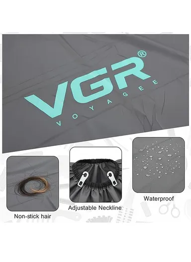 Professional Barber Cape with Waterproof Breathable Silky Nylon Fabric &amp; Adjustable Neck Closure