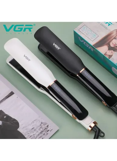 70W Professional Hair Straightener with 38mm Wide Ceramic Plates, 200°C Max Temp &amp; Digital LED Display V-519S