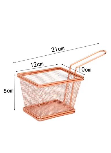 Wood Hanging Basket Tablescape &amp; Stainless Steel Fries Basket 