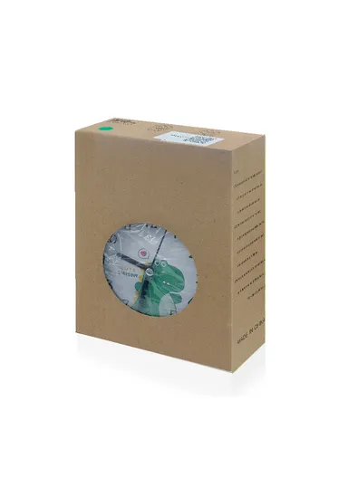 Cute Dinosaur Alarm Clock with Clear Ticking Movement, Simple Switch-Off, Battery Operated &amp; Non-Snooze Kids Alarm TX294 - Green