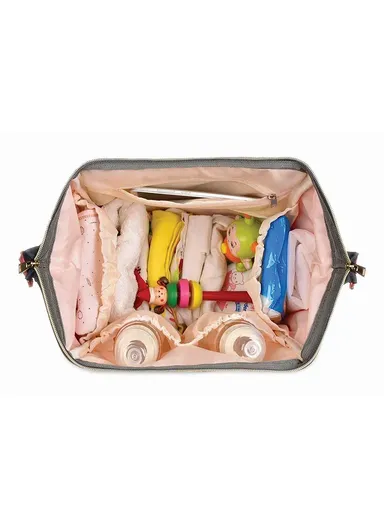 Waterproof Mom &amp; Baby Backpack with Insulated Bottle Pockets and Large Capacity OPB-1225 - Dark Blue