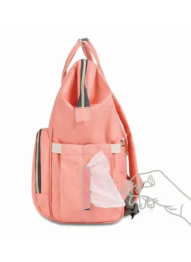 Waterproof Mom &amp; Baby Backpack with Insulated Bottle Pockets and Large Capacity OPB-1225 - Dark Blue