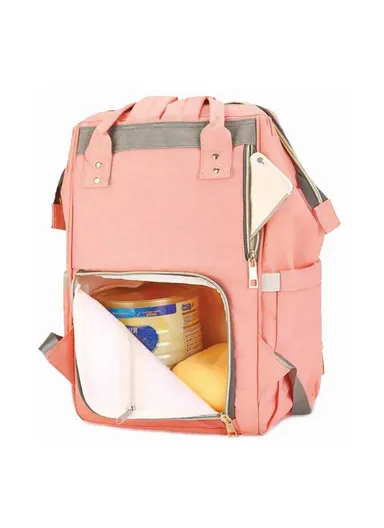 Waterproof Mom &amp; Baby Backpack with Insulated Bottle Pockets and Large Capacity OPB-1225 - Dark Blue