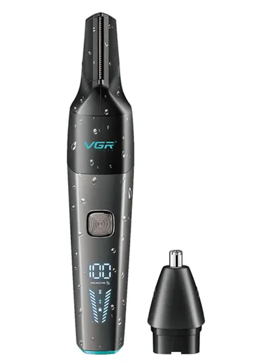 3-in-1 Nose, Ear &amp; Body Hair Trimmer, Rechargeable IPX5 Waterproof Grooming Kit with LED Display V-603