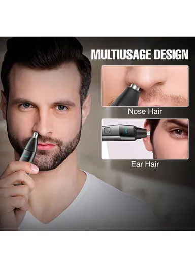 3-in-1 Nose, Ear &amp; Body Hair Trimmer, Rechargeable IPX5 Waterproof Grooming Kit with LED Display V-603