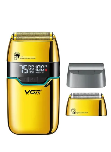 Professional Dual-Foil Rechargeable Shaver with 7500 RPM Motor &amp; Type-C Charging V-350