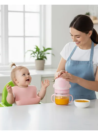 0.3L 150W Stainless Steel Blade Electric Food Chopper KM4112 - Green