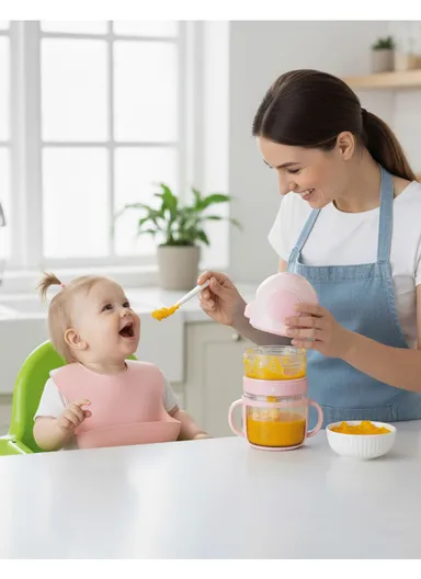 0.3L 150W Stainless Steel Blade Electric Food Chopper KM4112 - Green