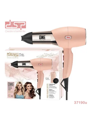 1800W Professional Hair Dryer AC Motor With 2 Speed Levels &amp; 3 Adjustable Temperatures 37190U