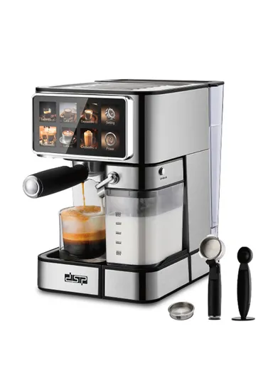 1350W Touch Screen Espresso Machine with Dual Heating System &amp; Auto Milk Frothing 